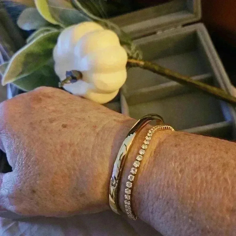 6mm smooth peribox, stainless steel, pure gold PVD plated, waterproof, bracelet - Picture 6 of 6
